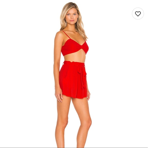 SOLD • Revolve Red Superdown Charlee Short Set - Picture 3 of 5